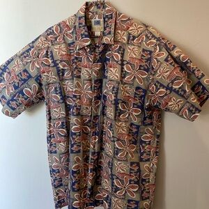 Red/Blue/Tan Kahala Hawaiian Islands shirt